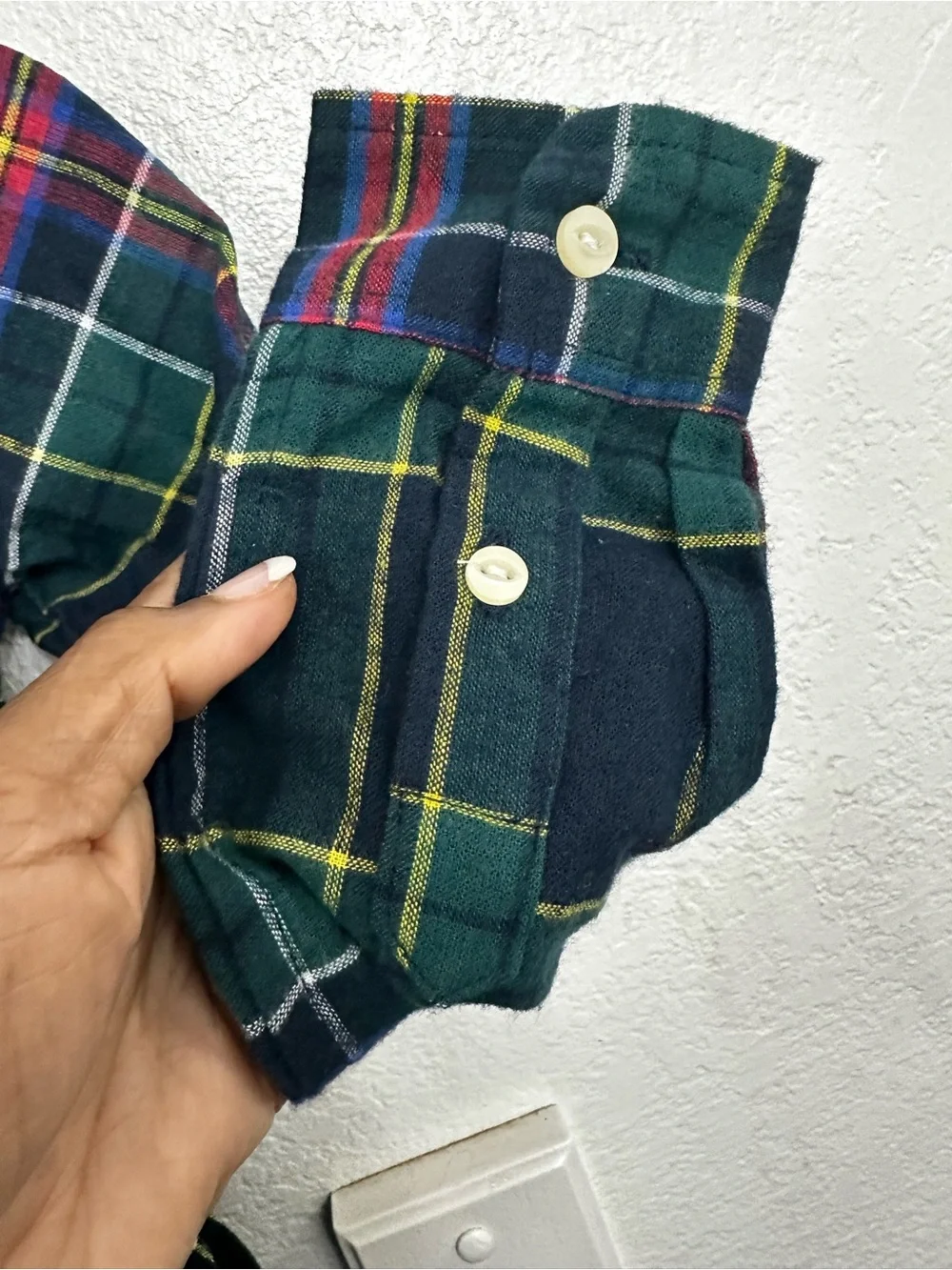 Polo Ralph Lauren Green Navy Yellow Plaid Button-Down Shirt